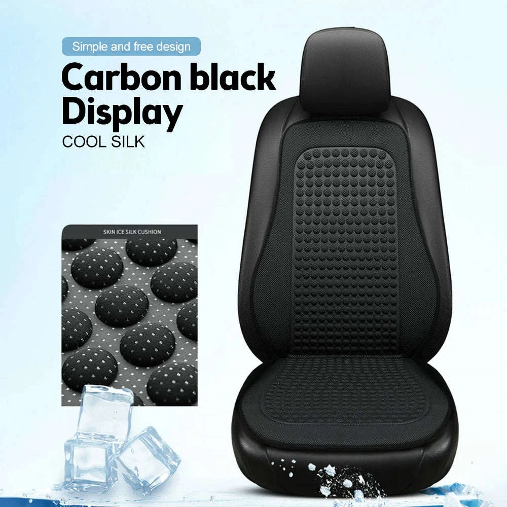 Car Cushion Summer Cool Ice Silk Seat Cover-black
