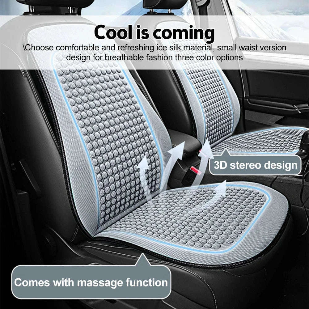 Car Cushion Summer Cool Ice Silk Seat Cover-black