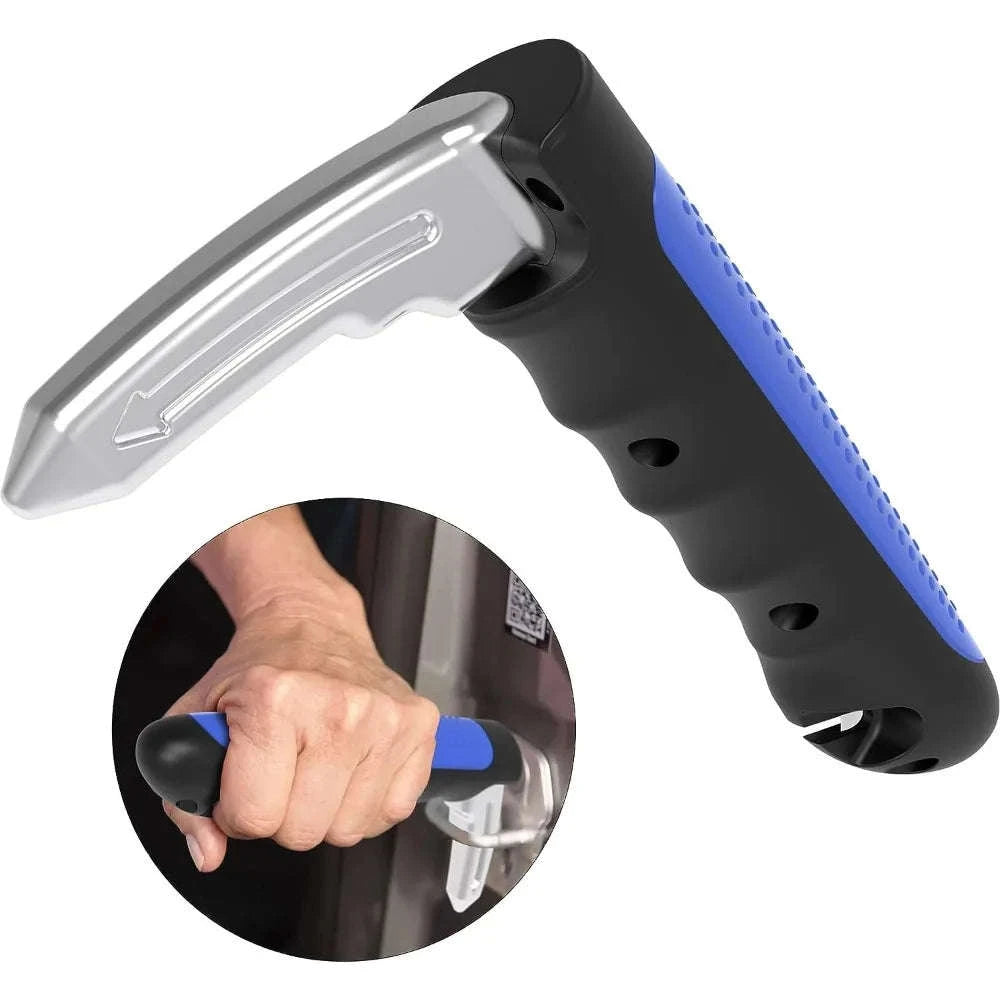 Car Door Assist Handle with Emergency Window Breaker-Blue 4PCS