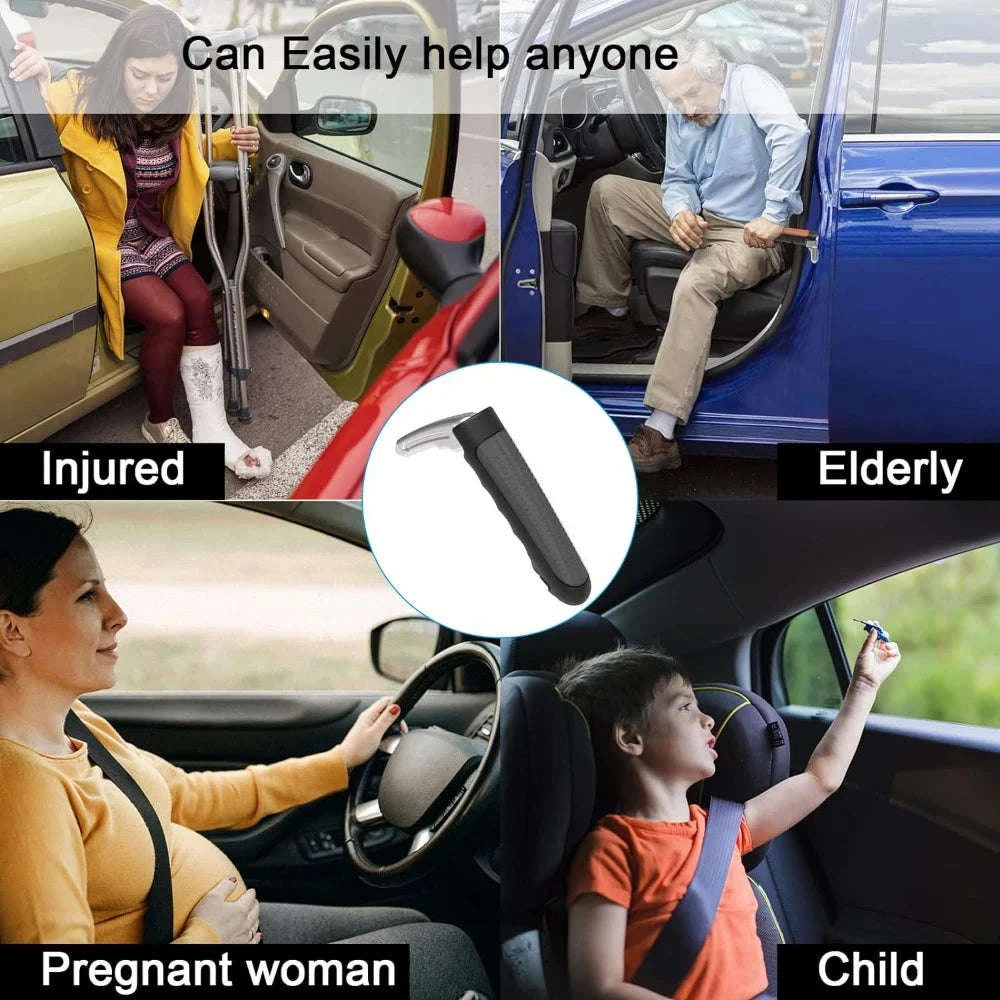 Car Door Assist Handle with Emergency Window Breaker-Blue 4PCS