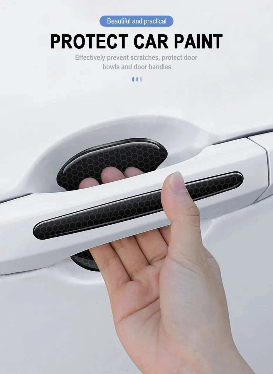 Car Door Handle Protective Film with Reflective Trim-Option A