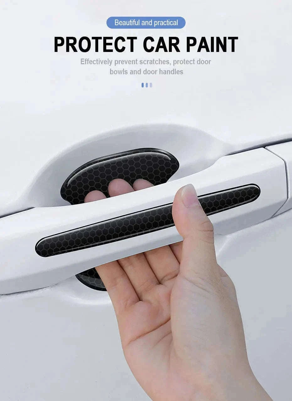 Car Door Handle Protective Film with Reflective Trim-Option A
