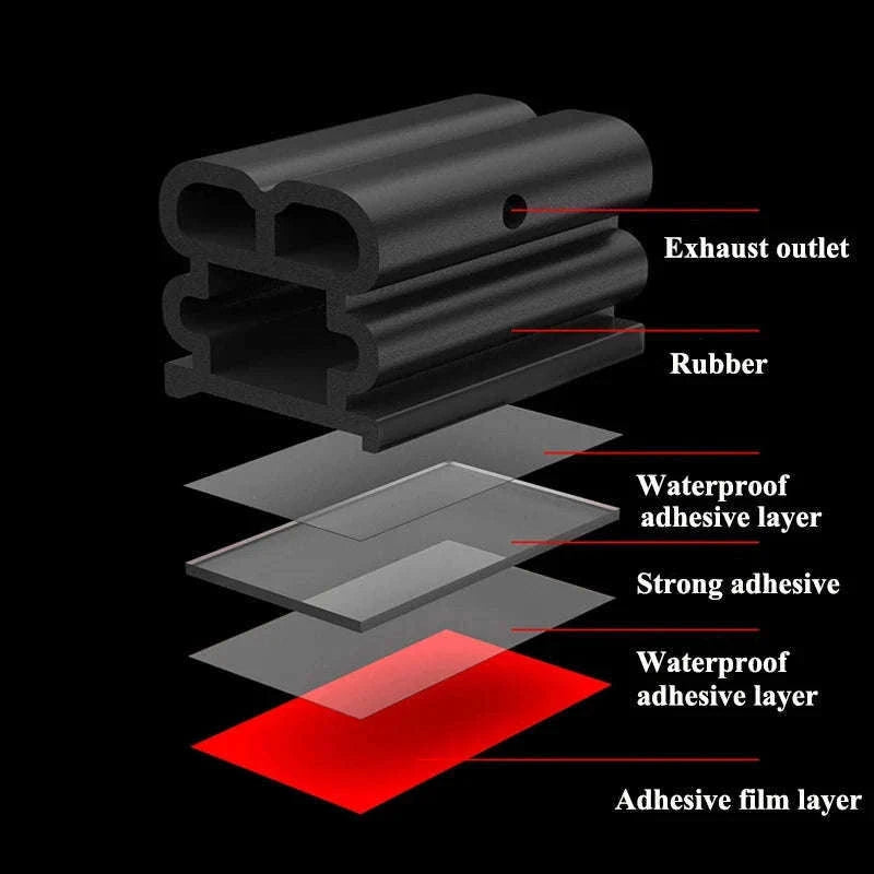 Car Door Seal Strip Double-Layer Weatherstripping-Large 25m