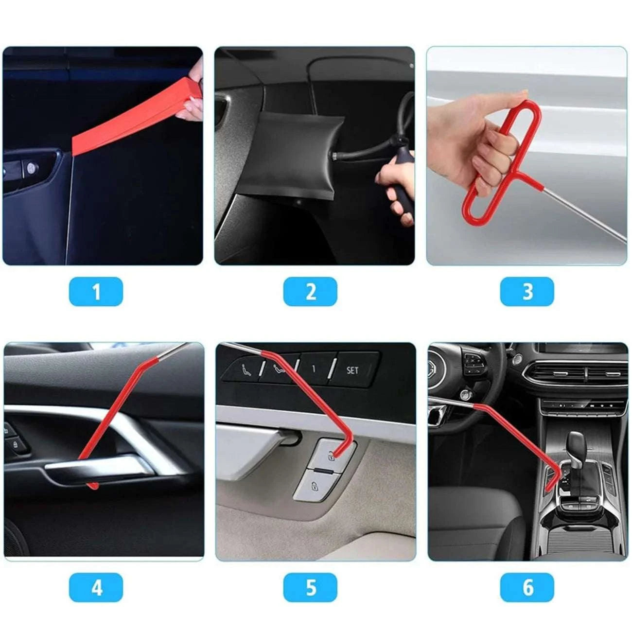 Car Door Unlock Tool Kit with Air Wedge Pump & Repair Rods-25Pcs / United States