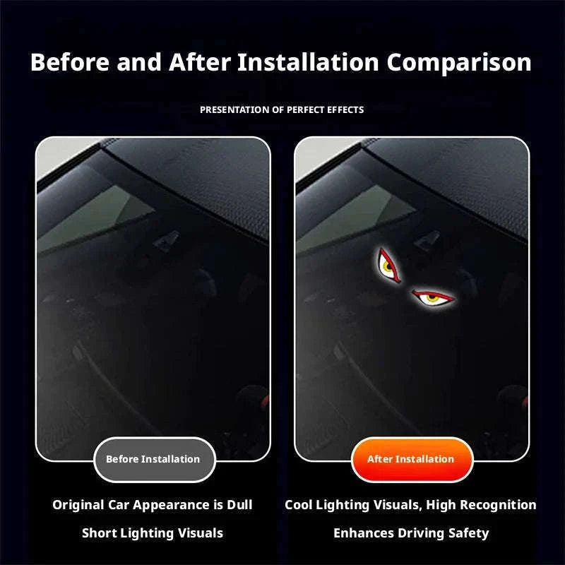 Car Dynamic Expression LED Warning Light-Y2 Red-White