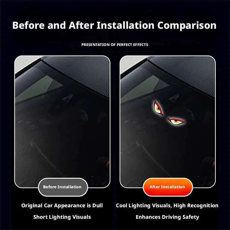 Car Dynamic Expression LED Warning Light-Y2 Red-White