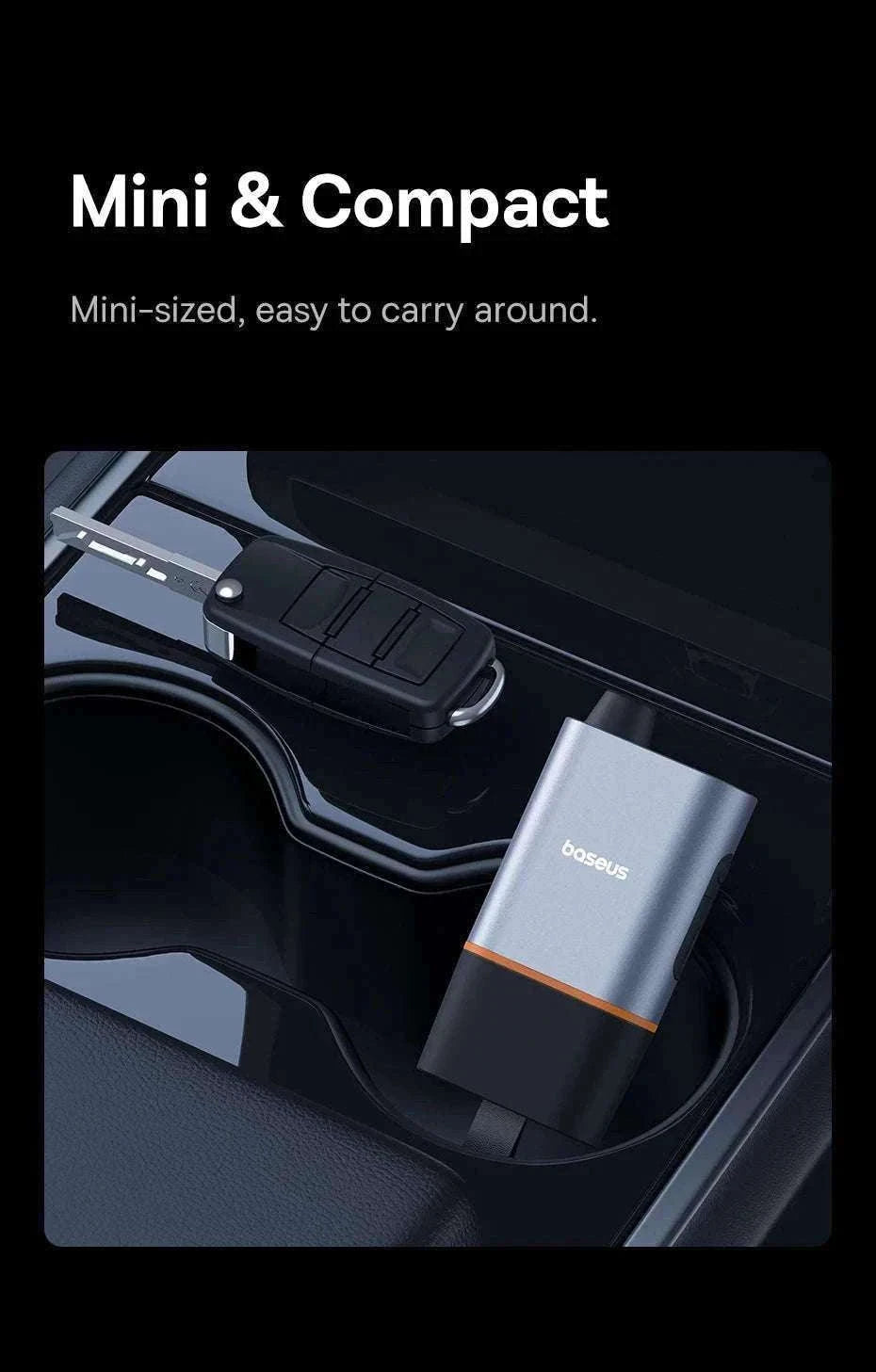 Car Emergency Hammer with Seatbelt Cutter & LED Safety Lamp-Black