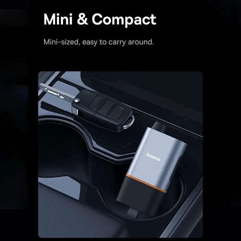 Car Emergency Hammer with Seatbelt Cutter & LED Safety Lamp-Black
