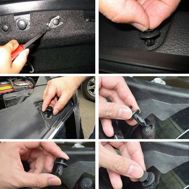Car Fastener Clips Mixed Push Retainer Pin Rivet Kit-D 100Pcs (Bagged)