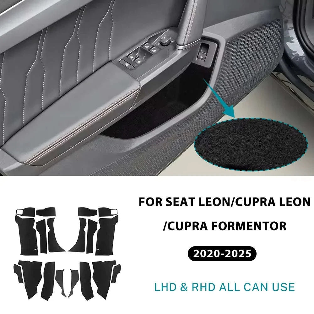 Car Front Rear Door Map Pocket Sticker for Seat Leon and Cupra-Polyester Sticker / Germany