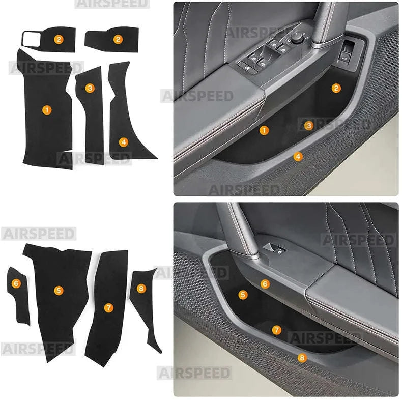Car Front Rear Door Map Pocket Sticker for Seat Leon and Cupra-Polyester Sticker / Germany