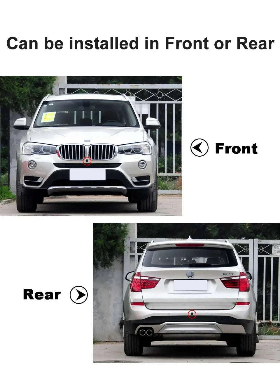 Car Front & Rear View Camera 1080P Wide Angle Night Vision Waterproof-AHD 1080P