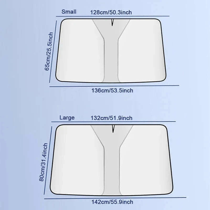 Car Front Sunshade Foldable Windshield Sun Blocker-Large size