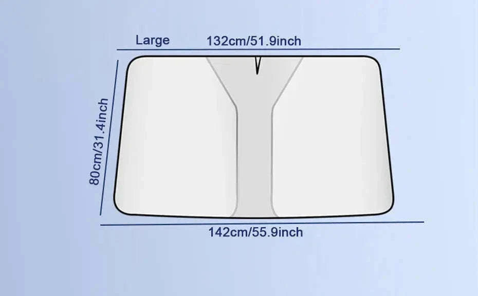 Car Front Sunshade Foldable Windshield Sun Blocker-Large size