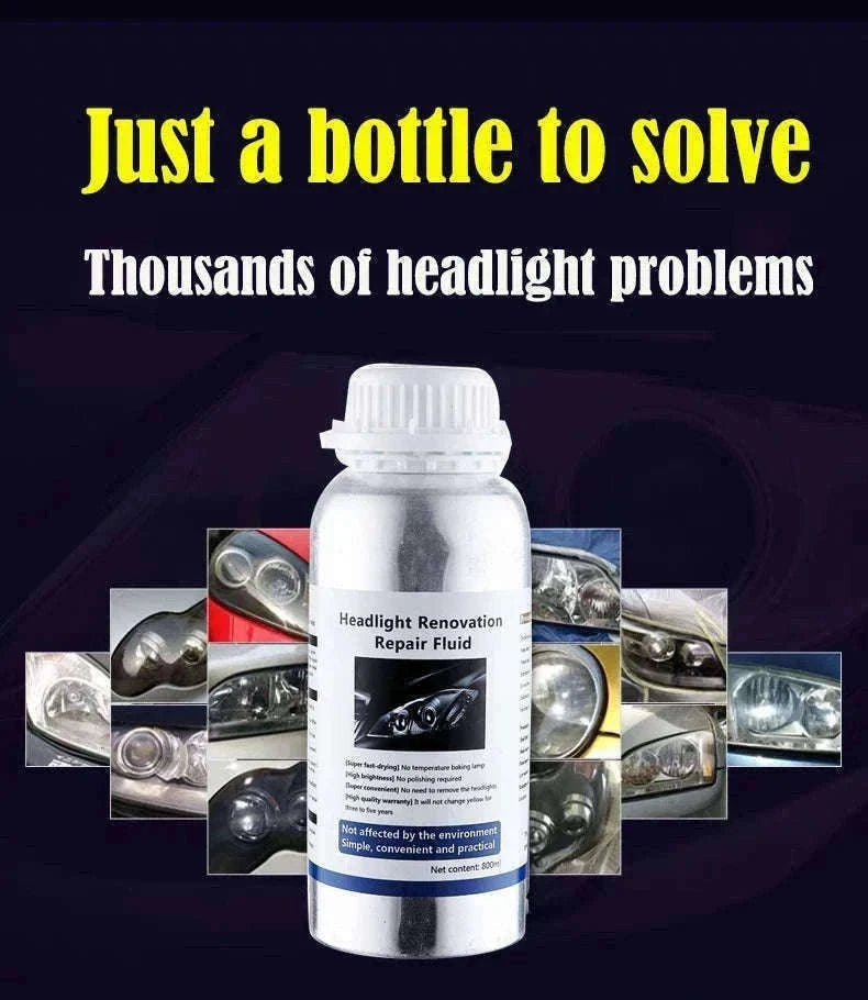 Car Headlight Repair Fluid for Clear, Bright Headlights-two piece / france