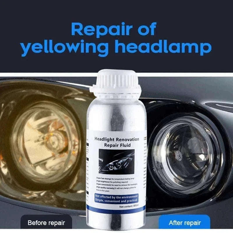 Car Headlight Repair Fluid for Clear, Bright Headlights-two piece / france