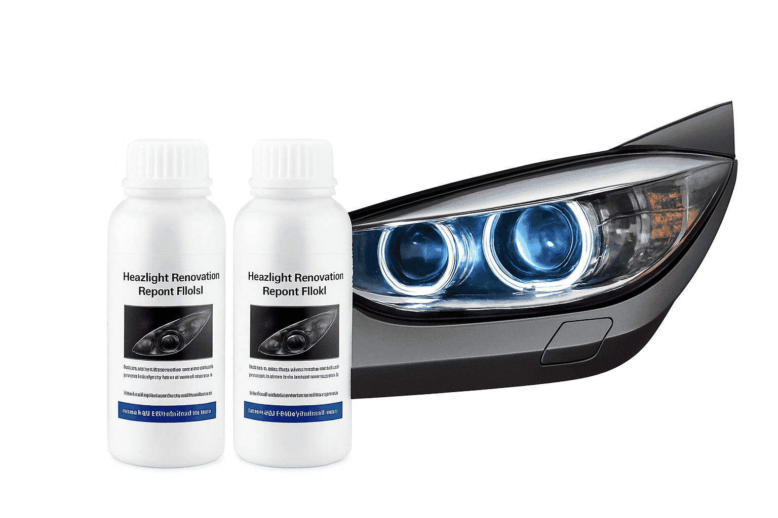 Car Headlight Repair Fluid for Clear, Bright Headlights-two piece / france