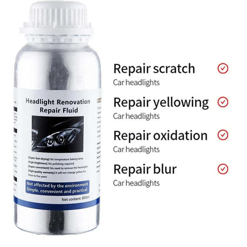 Car Headlight Repair Fluid for Clear, Bright Headlights-two piece / spain