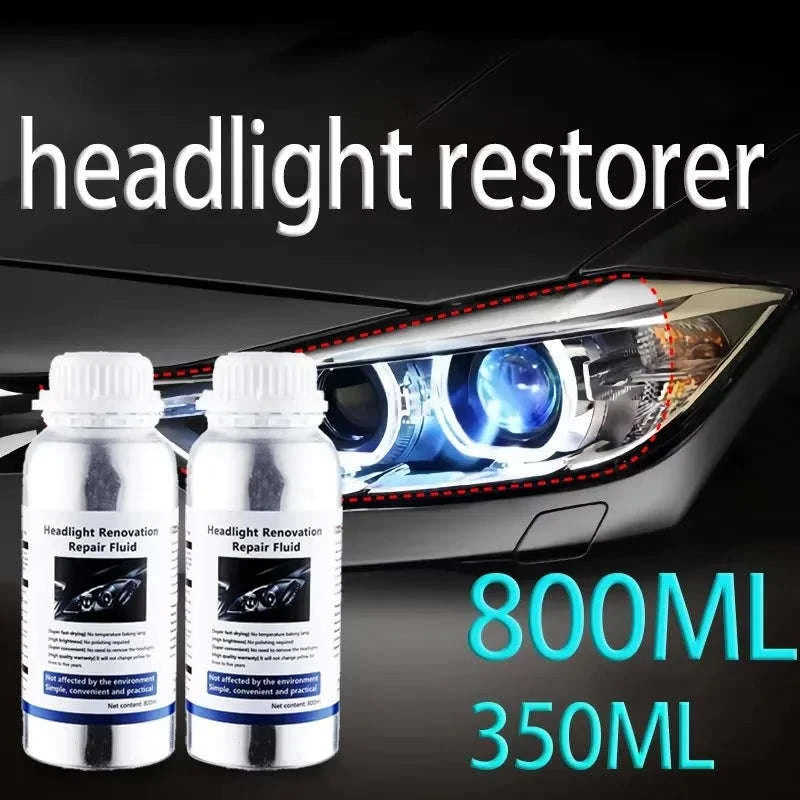 Car Headlight Repair Fluid for Clear, Bright Headlights-two piece / spain