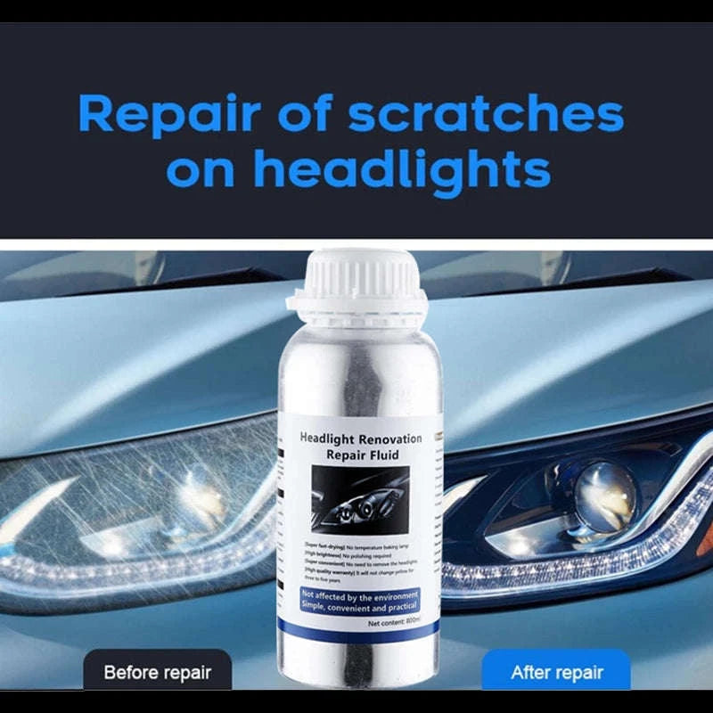 Car Headlight Restoration Polish Kit – 800ML Liquid Polymer System-350ml and 12v / Poland
