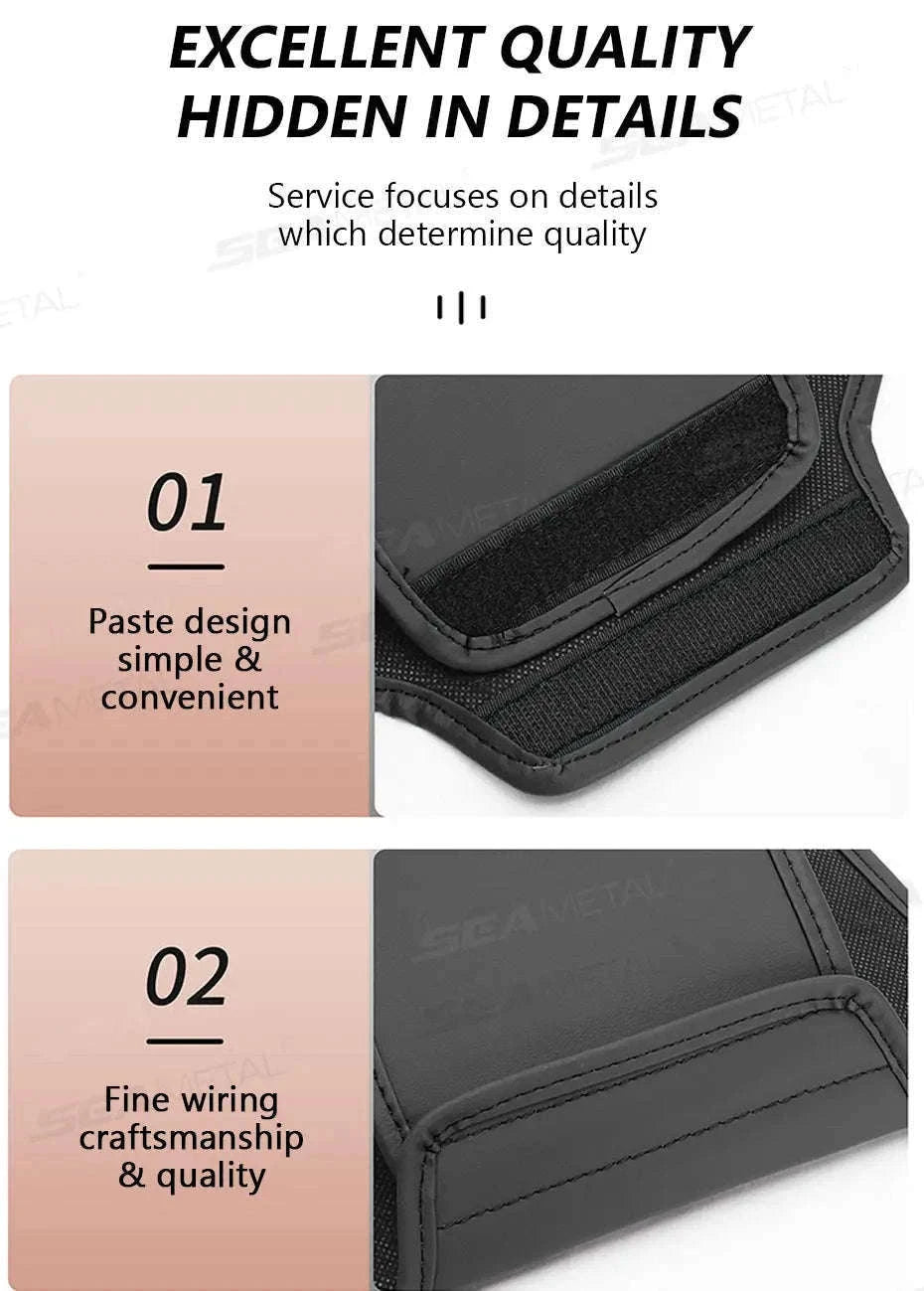 Car Headrest Cover Wear-Resistant Leatherette Protection-Brown 1pc