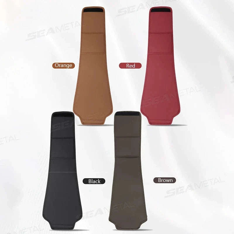 Car Headrest Cover Wear-Resistant Leatherette Protection-Brown 1pc