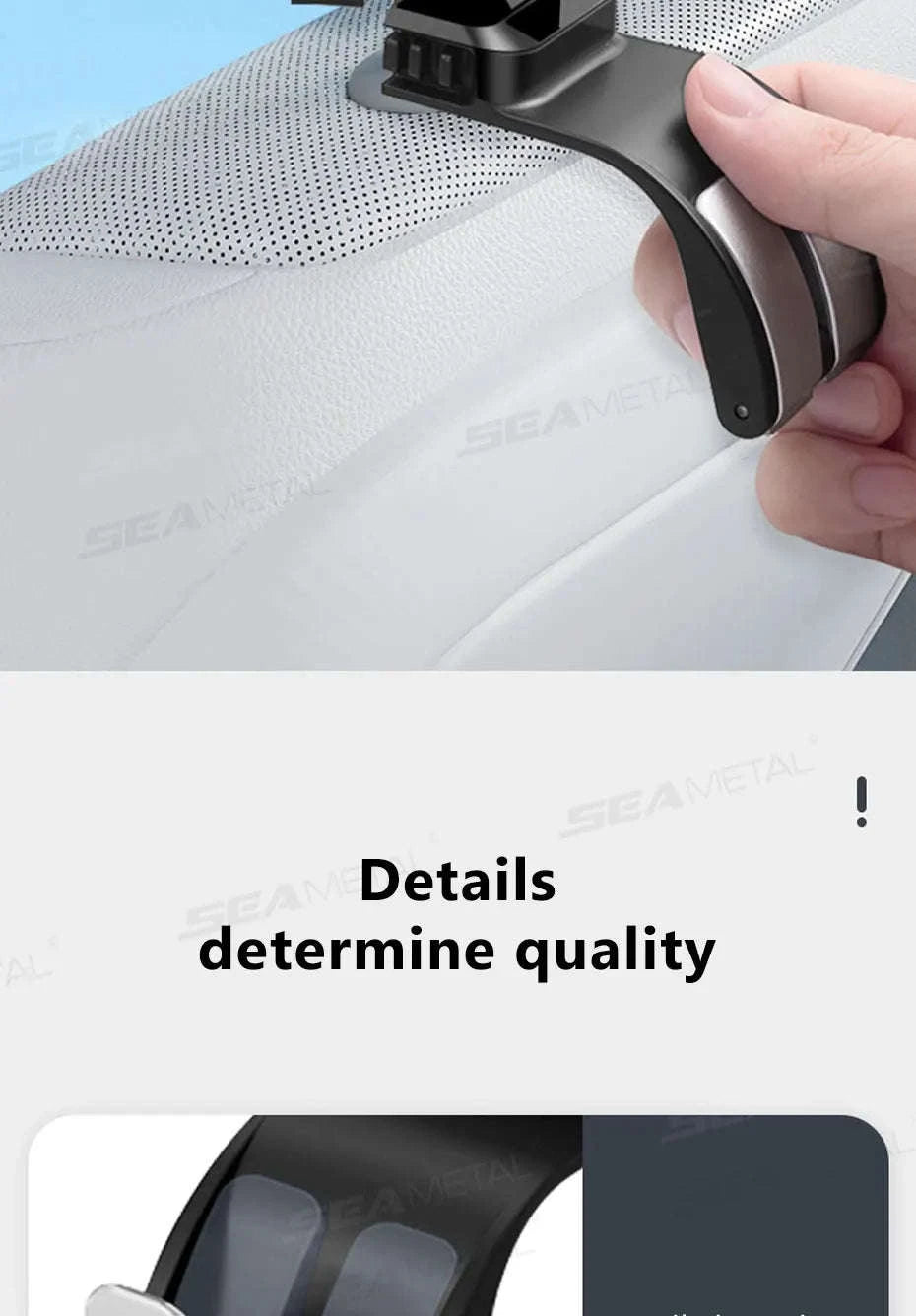 Car Headrest Hook 25kg Foldable Rear Seat Hanger-1pc