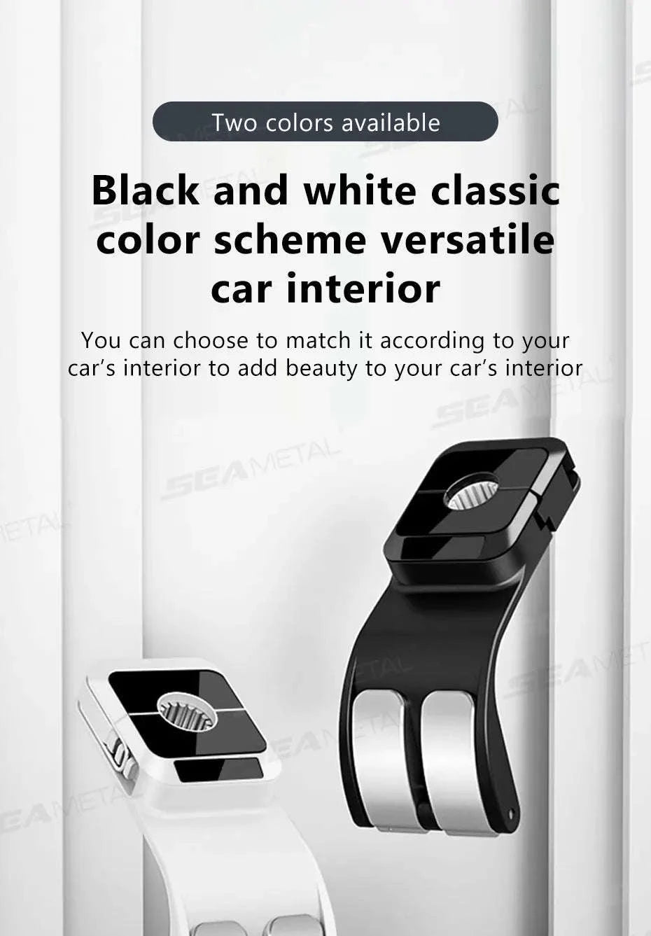 Car Headrest Hook 25kg Foldable Rear Seat Hanger-1pc