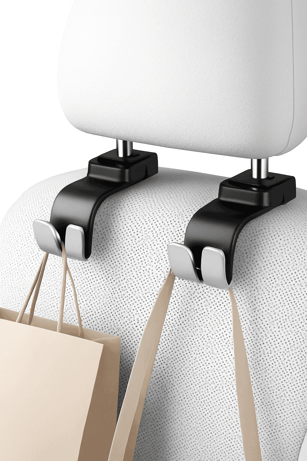 Car Headrest Hook 25kg Foldable Rear Seat Hanger-1pc