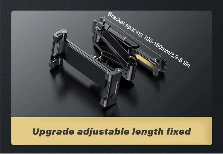 Car Headrest Tablet Holder 360-Degree Rotation Universal 4.7-12.9 Inch Tablet Phone Mount-Black