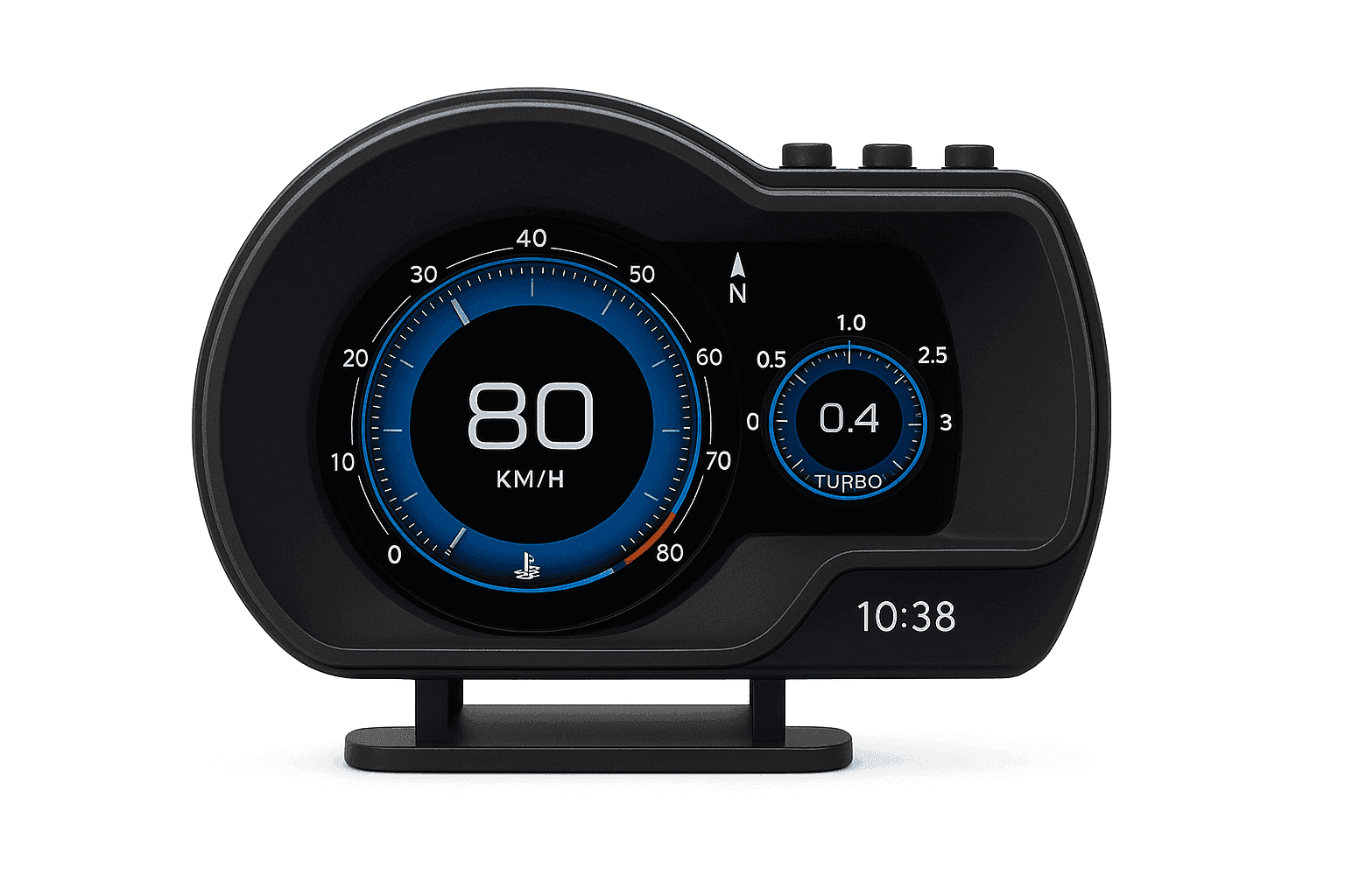 Car HUD Head Up Display OBD2 GPS Smart Gauge-black / China Mainland