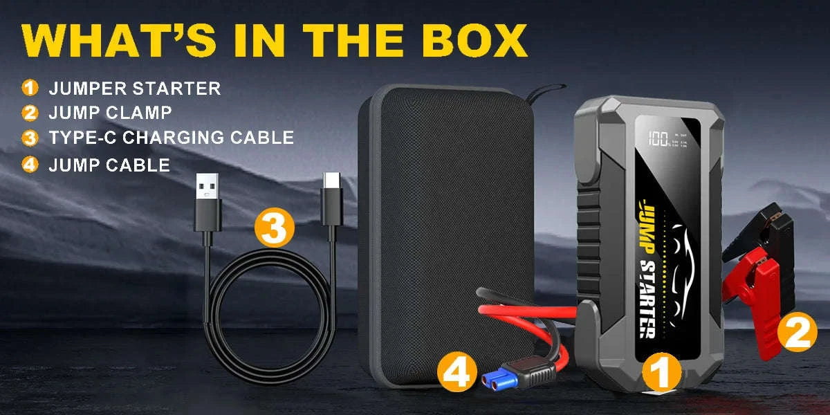 Car Jump Starter 7000A 29800mAh Battery Pack for 12V Cars-United States