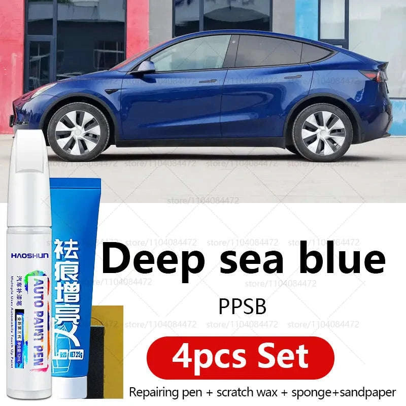 Car Paint Repair Pen for Tesla – Scratch Touch‑Up Kit-Pearl White PPSW
