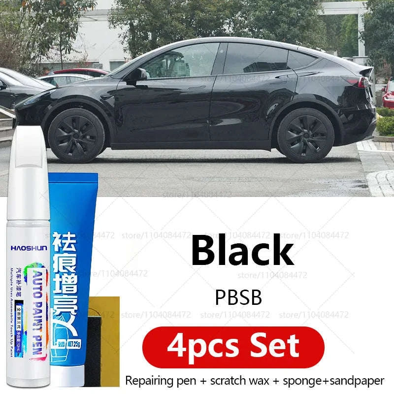 Car Paint Repair Pen for Tesla – Scratch Touch‑Up Kit-Pearl White PPSW