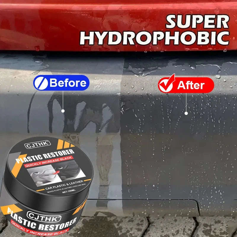 Car Plastic Restorer and Leather Renewal Coating-1pc 50g with sponge