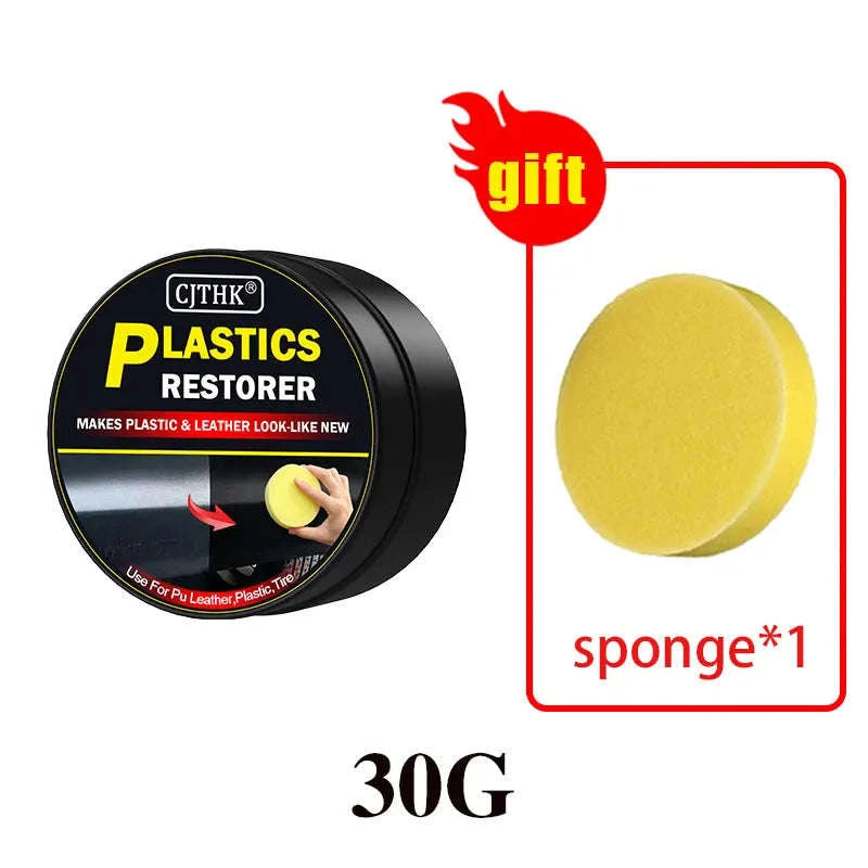 Car Plastic Restorer – Back to Black Gloss-1pc 30g with sponge / CHINA