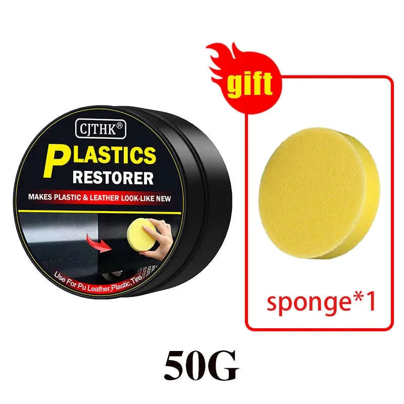 Car Plastic Restorer – Back to Black Gloss-1pc 30g with sponge / CHINA