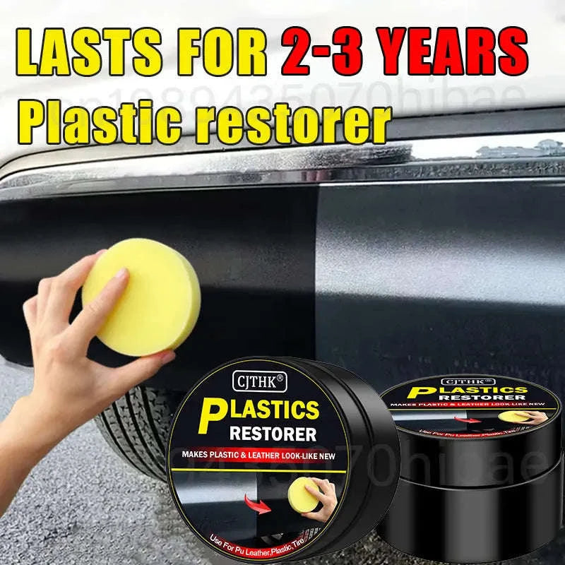 Car Plastic Restorer – Back to Black Gloss-1pc 30g with sponge / CHINA
