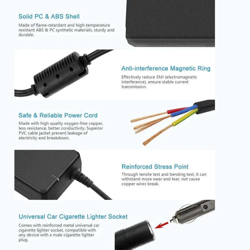 Car Power Adapter AC to DC Converter 12V 15A 160W-UK Plug