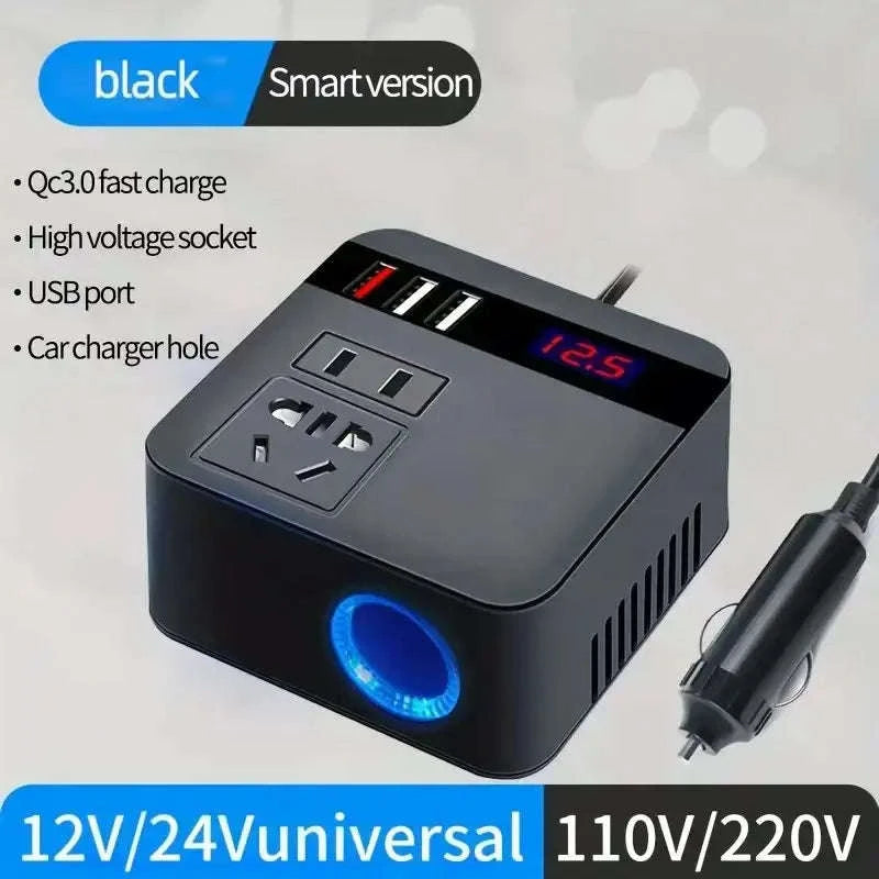 Car Power Inverter 12V/24V to 110V/220V with LED Display-Inverter