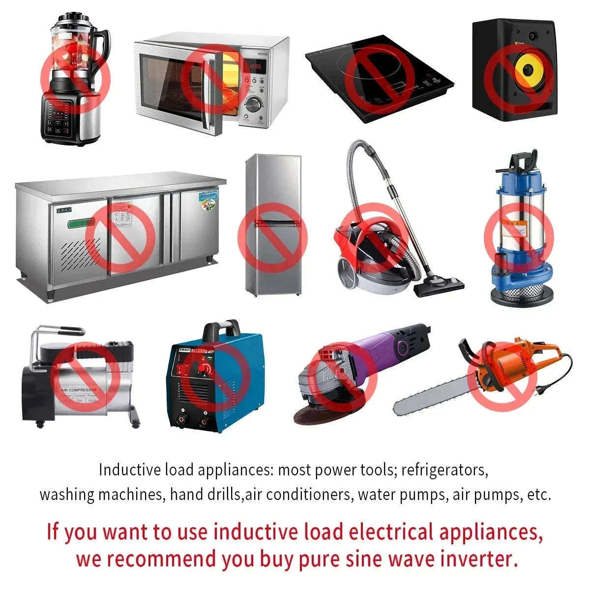 Car Power Inverter 12V to 220V with 3 USB Ports and European Socket-400W-BLACK