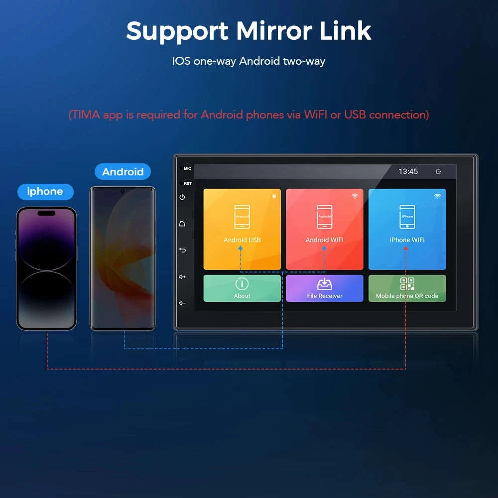 Car Radio 2 Din Multimedia Video Player with CarPlay & Android Auto-7-2-64G-Carplay / france