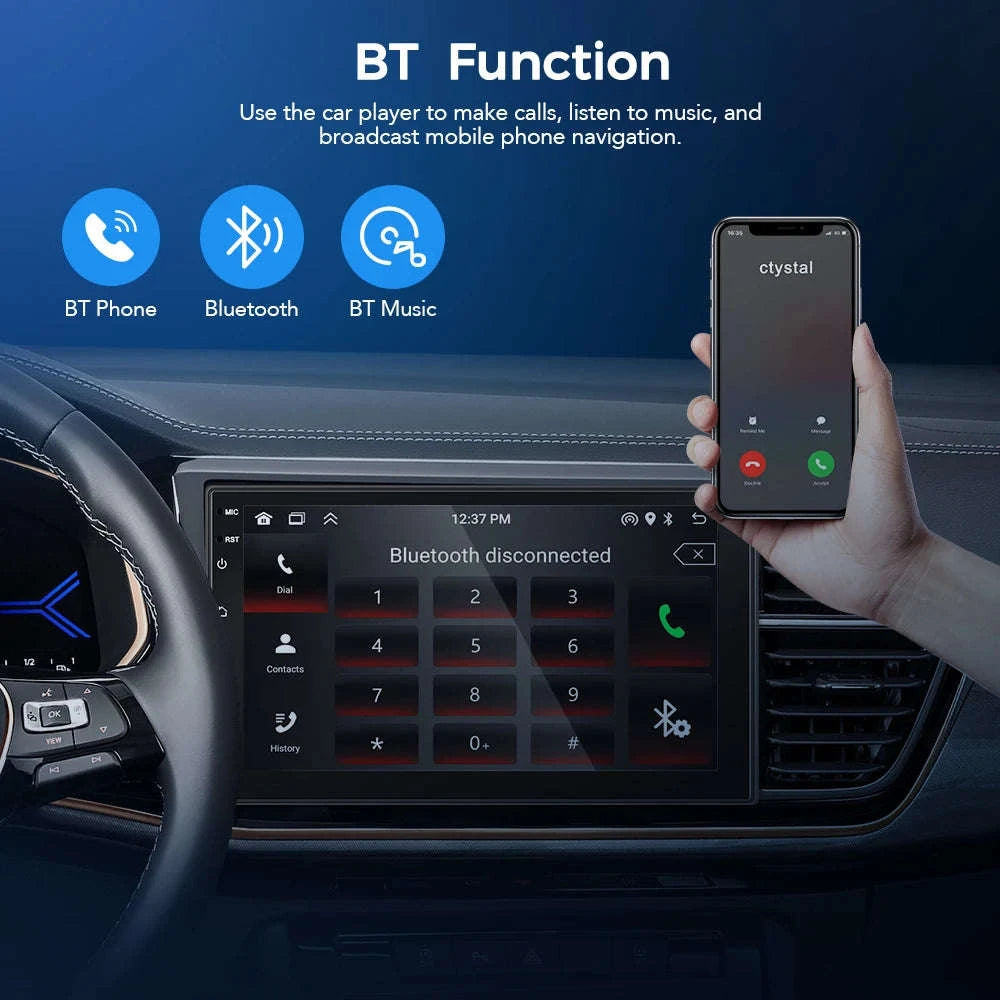 Car Radio 2 Din Multimedia Video Player with CarPlay & Android Auto-7-2-64G-Carplay / france