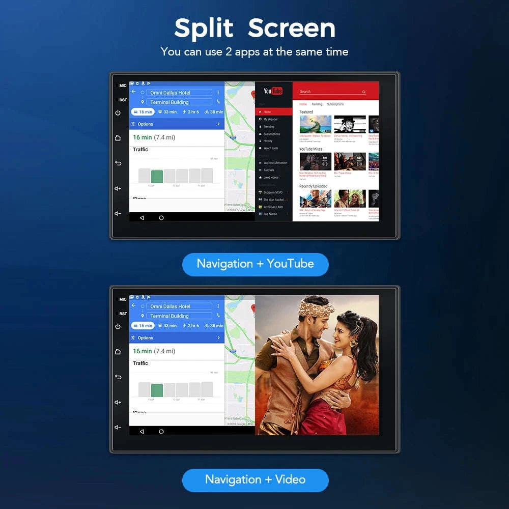 Car Radio 2 Din Multimedia Video Player with CarPlay & Android Auto-7-2-64G-Carplay / france