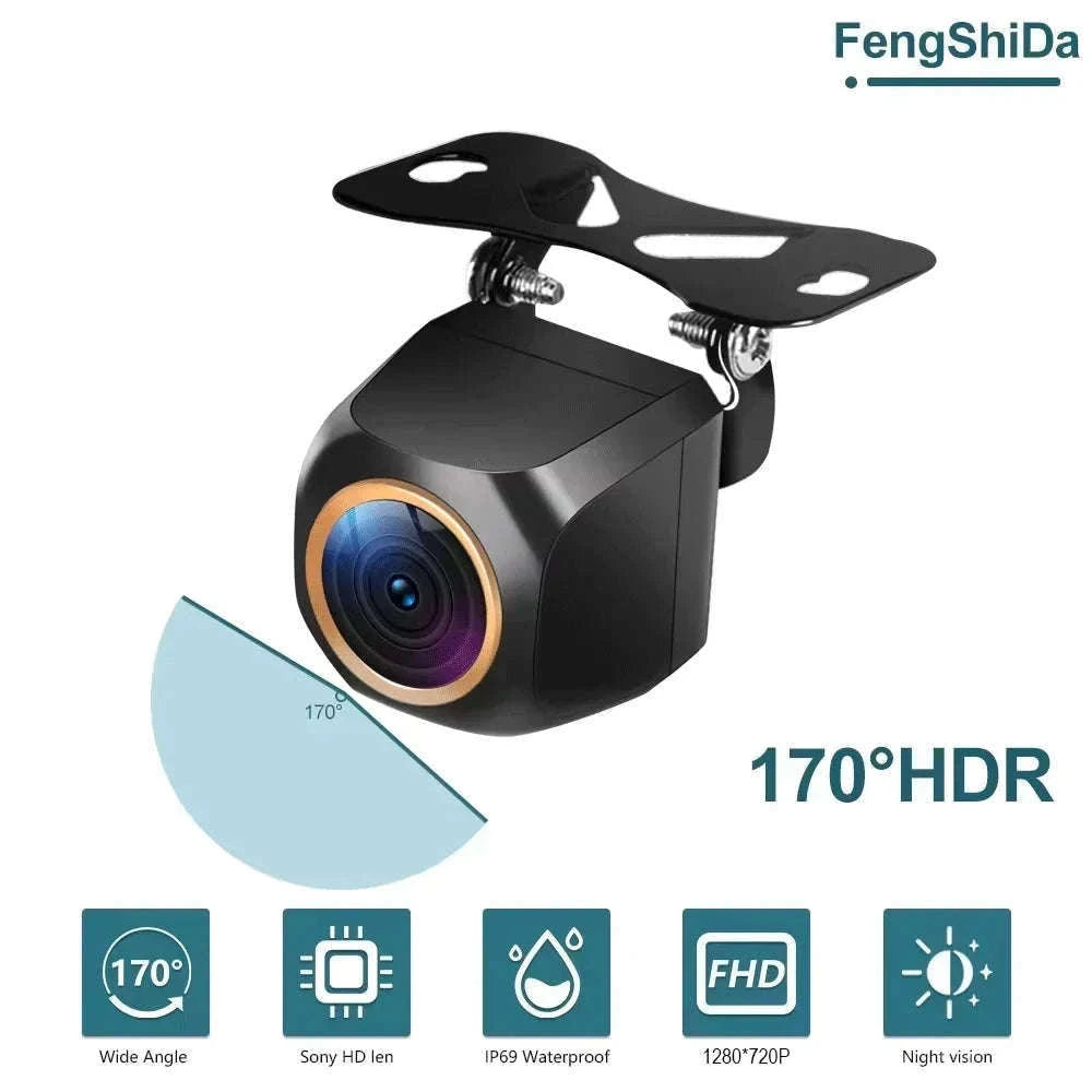 Car Rear View Camera 200° AHD 1080P Night Vision-Real 2k Utral clear