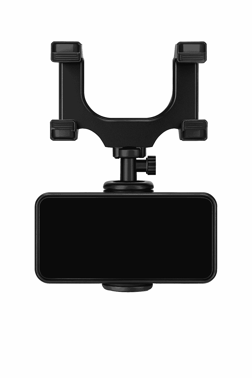 Car Rearview Mirror Phone Holder Stable Anti-Shake 360-Degree Rotation-Option A