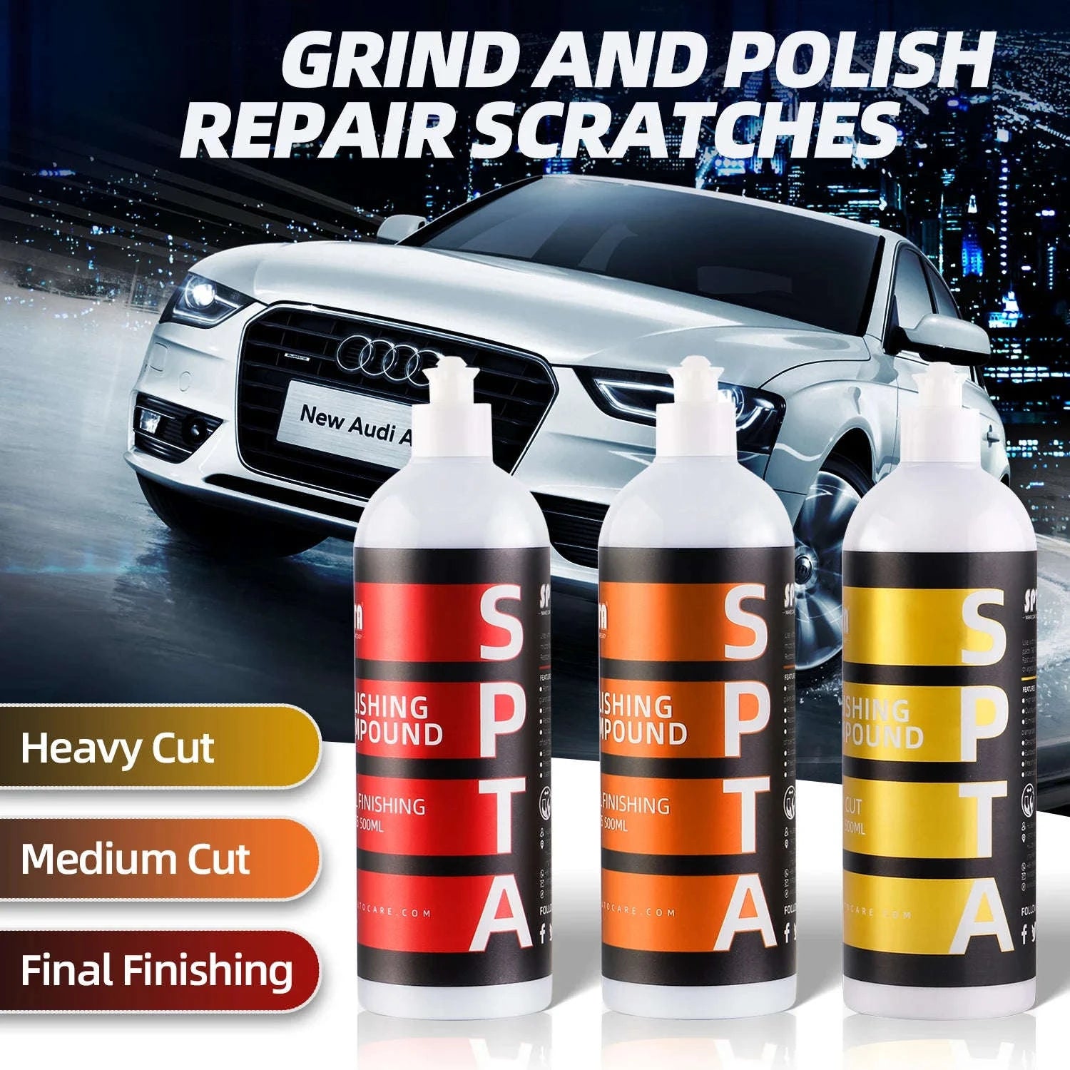Car Scratch Remover Polishing Wax & Paint Care Compound-120ML Heavy Cut / CN