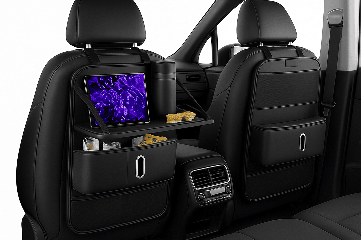 Car Seat Back Organizer with Foldable Tray-1 pc