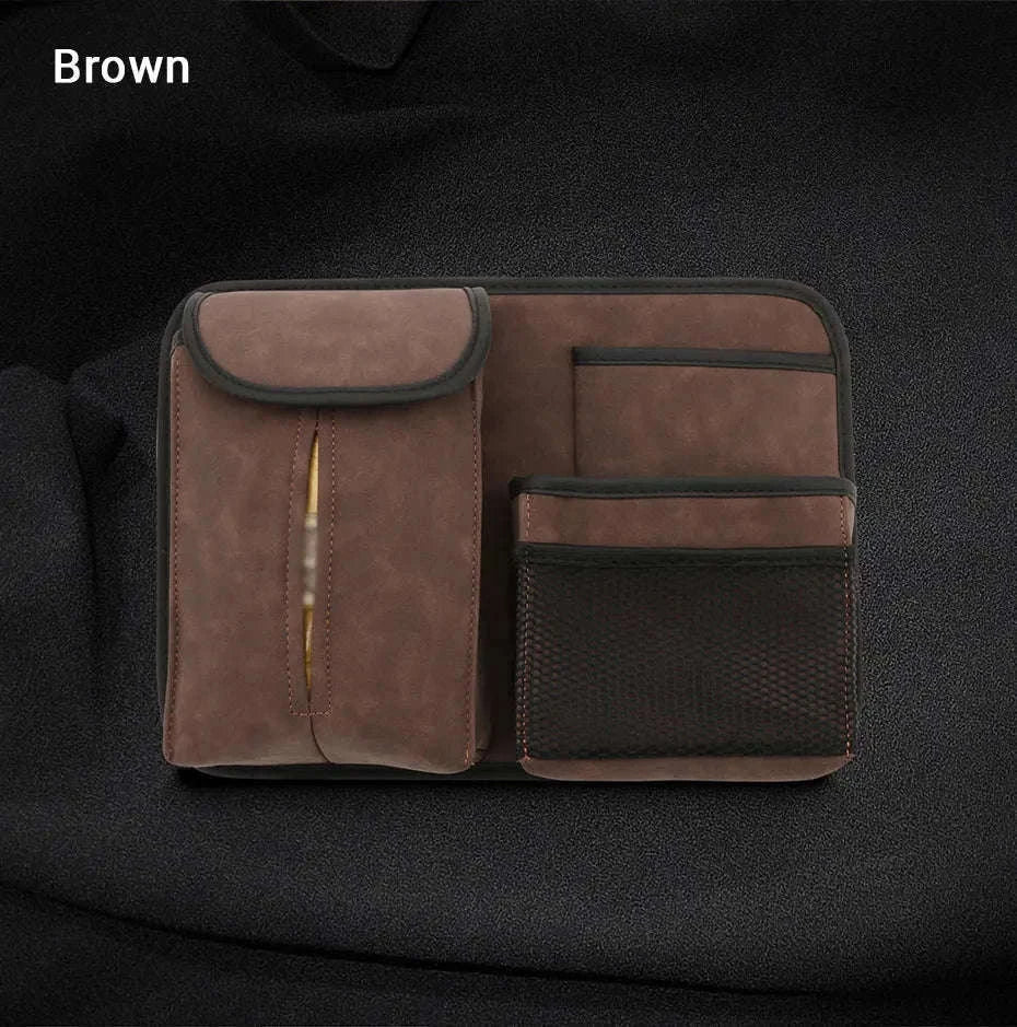 Car Seat Back Organizer with Multi-Pocket Storage-Brown 1 PC