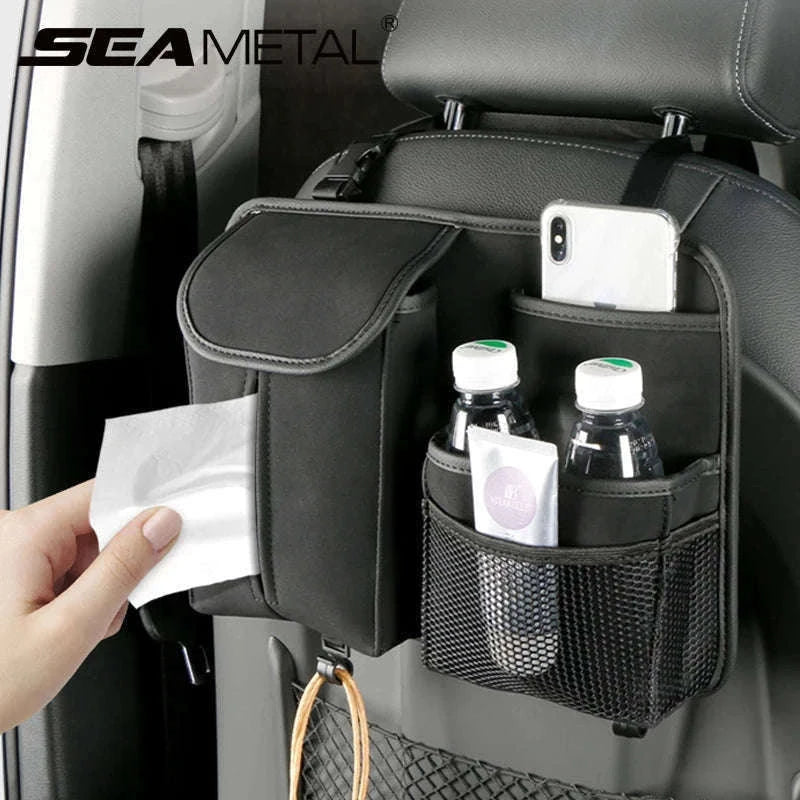 Car Seat Back Organizer with Multi-Pocket Storage-Brown 1 PC
